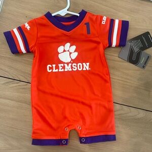 0-3 months infant clemson jersey onesie